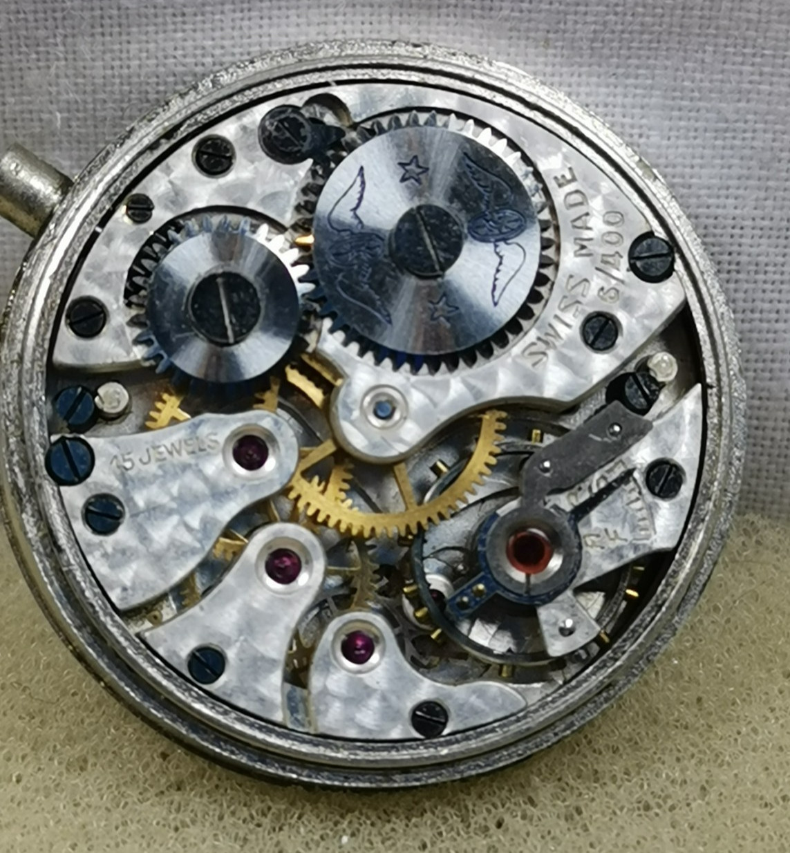 Rotary 15J Cal. Rotary 6/400 Swiss Wristwatch Movement Repair/Parts
