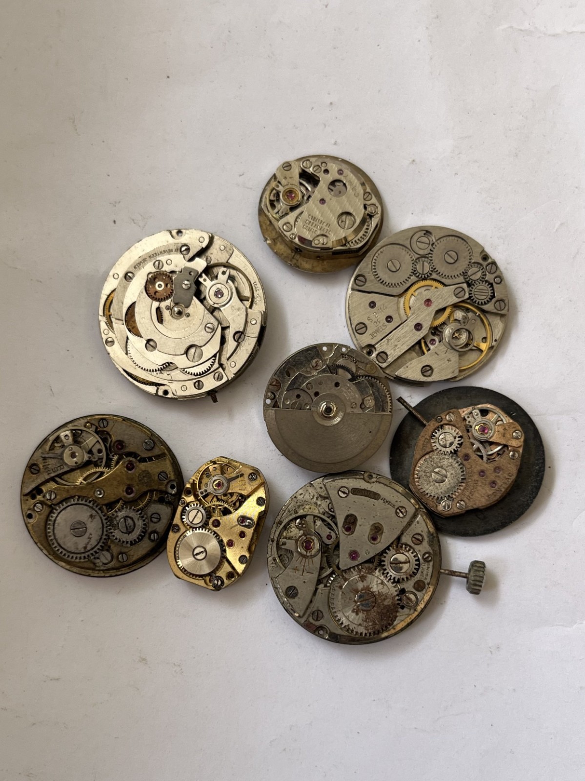 56x Swiss Watch Movements Lot AS FHF Ladies Gents Mixed Parts Repair Untested
