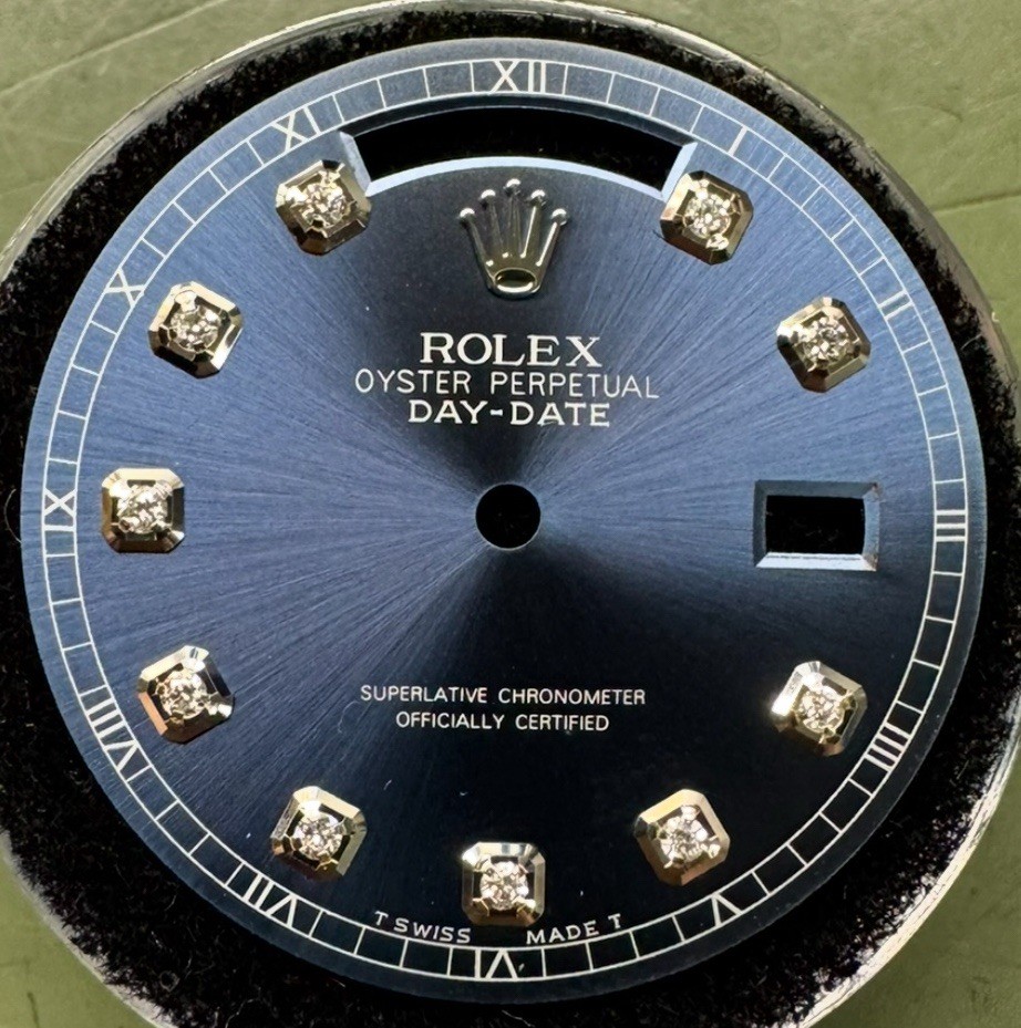 Rolex White Gold President Custom Blue Diamond Dial For 18039 18239 118239