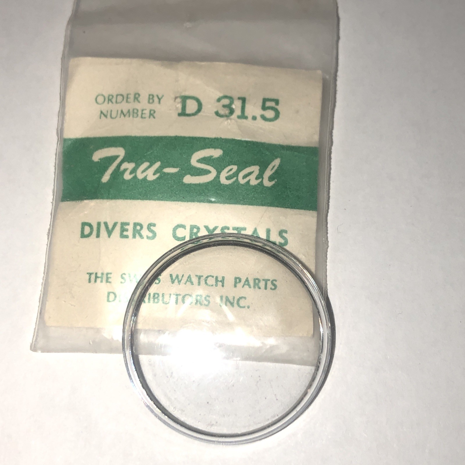 Vintage Tru-Seal Swiss Made Divers Crystals. D 31.5