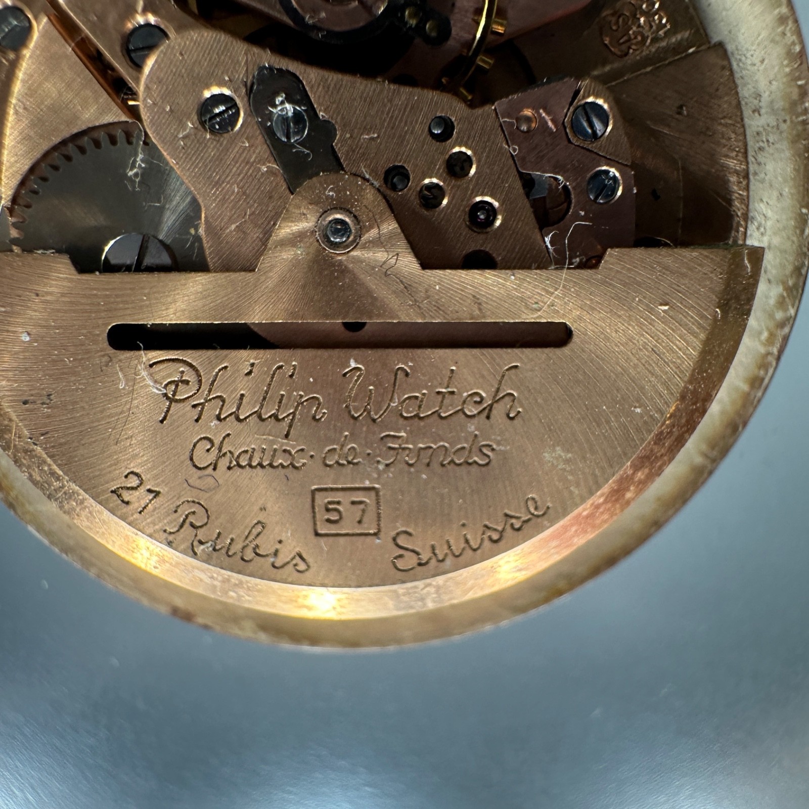 Philip Watch 57 Automatic 21 Ruby 26mm Dial and Hands Movement