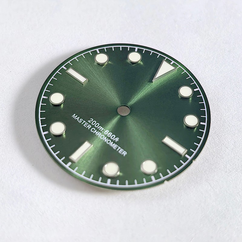 Retro Sunburst 28.5mm Matte Dial Blue Lume NH38/Nh35 Movement date