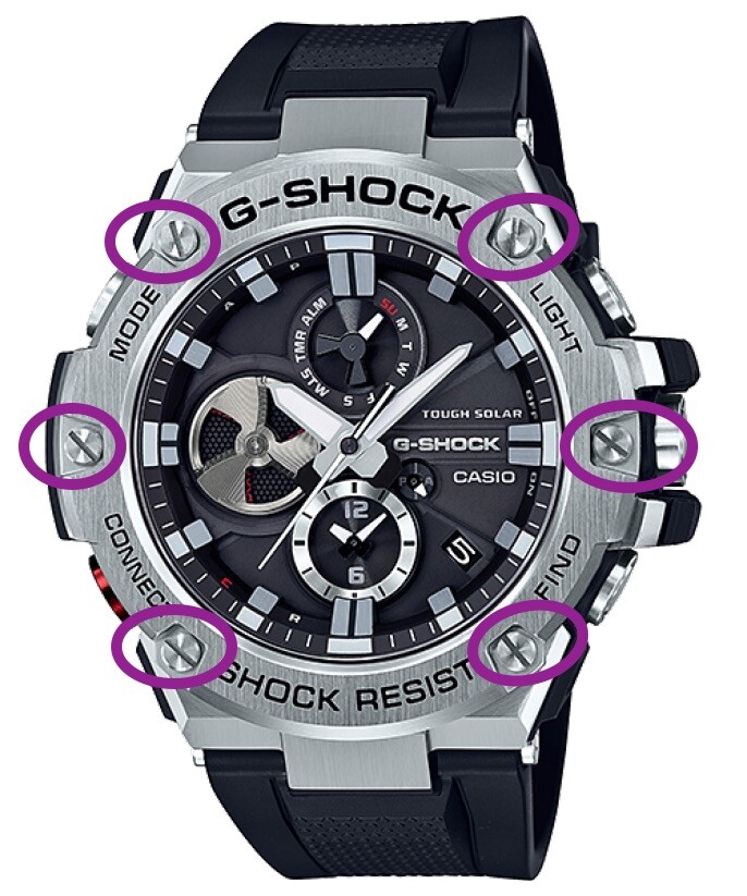 G-Shock GST-B100 GST-B100D GST-B100XA GSTB100 GSTB100D GSTB100XA bezel screw X1