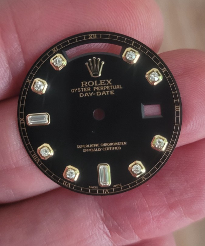 Rolex 100% original Black Factory larger 8+2 diamond dial 118238,18238, Beauty!