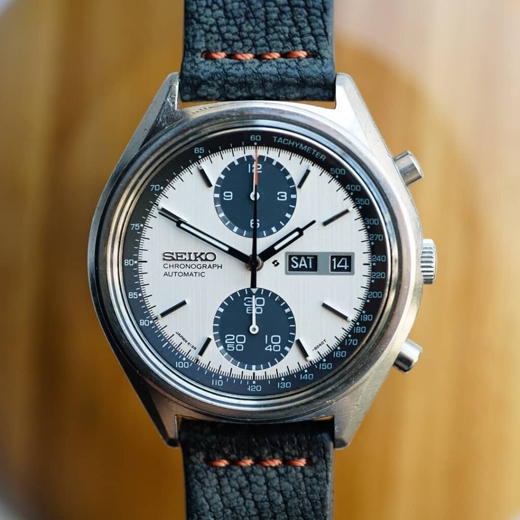 NEW CHAPTER RING INNER BEZEL VINTAGE PANDA 6138-8020 CHRONOGRAPH MEN’S WATCH