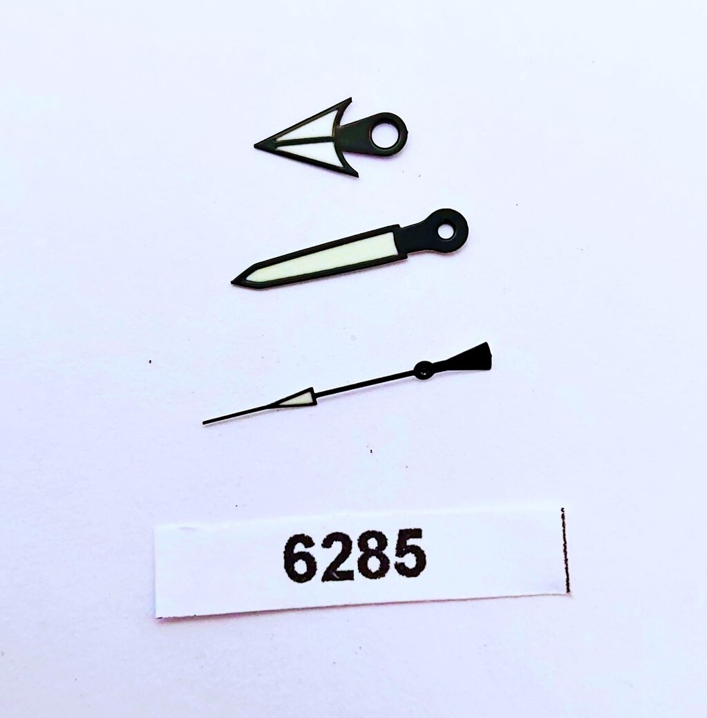 NEW FOR SEIKO ALL BLACK HARPOON 7S26 NH35 7002 SUPERLUME WATCH HANDS BVT06285