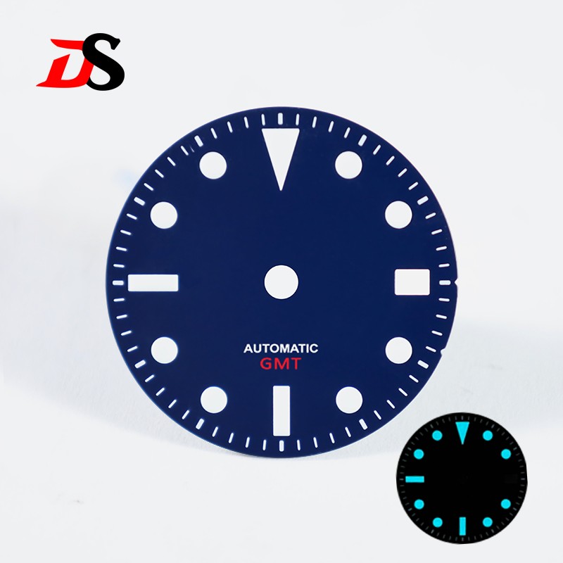 DS Matte Dial NH34 Lume Layer Date and No Date Blue Lume GMT 28.5mm