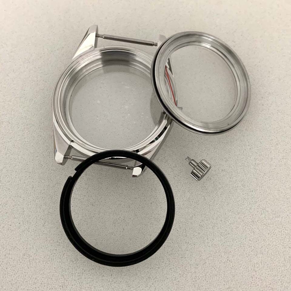 38mm Stainless Watch Case+Strap Sapphire Glass for NH35 Movement 31mm Dial