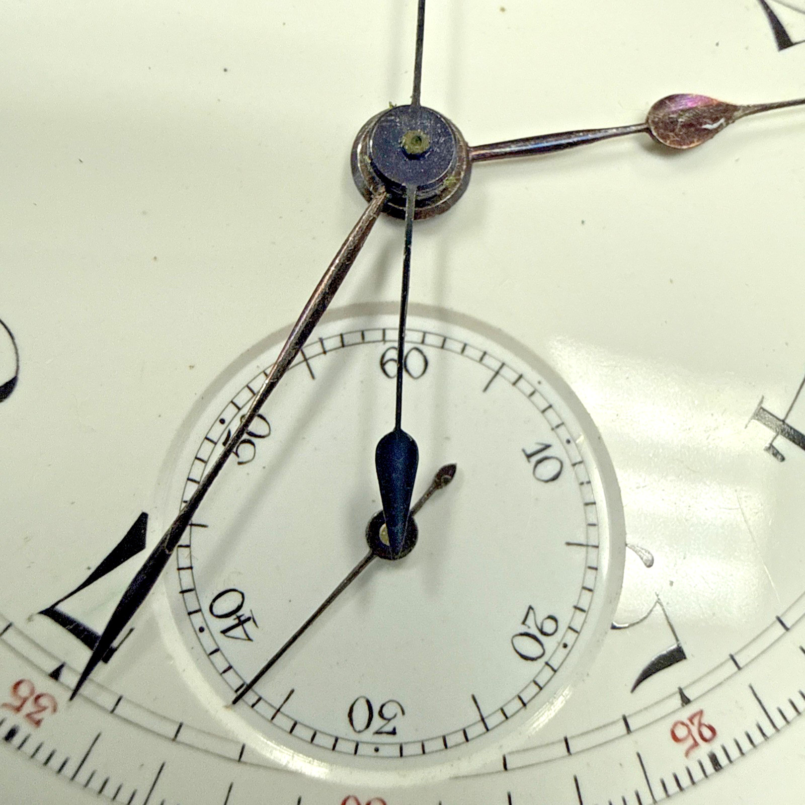 Agassiz Antique 43mm Chronograph Hunter Pocket Watch Movement Swiss Made