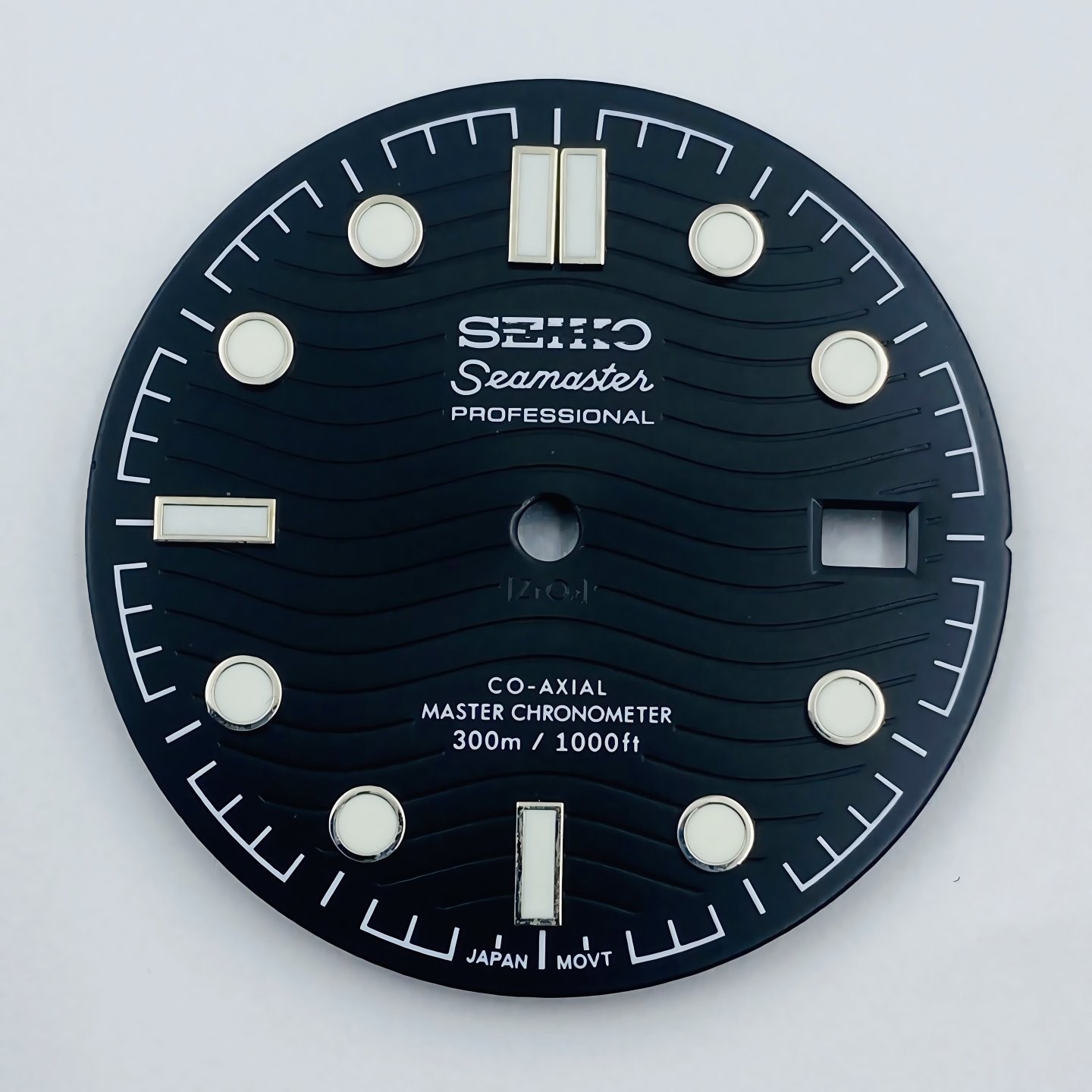 31mm Wave Pattern Watch Dial Green Lume for Nh35 Nh36 Movement Watch Accessories