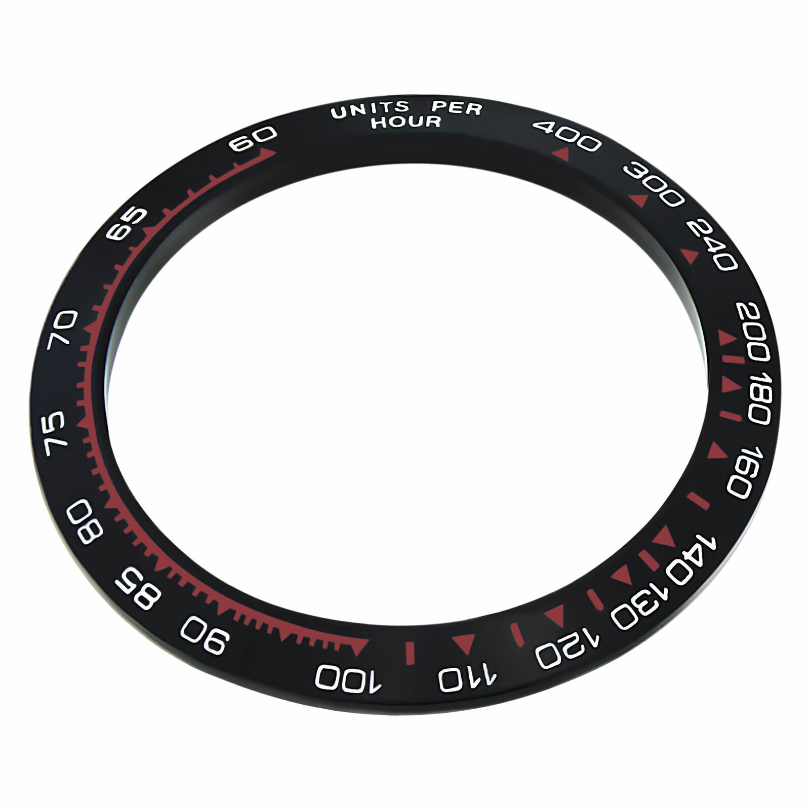 CERAMIC BEZEL FOR ROLEX DAYTONA ENGRAVED 16500 16520 116500 116520 BLACK/RED 116