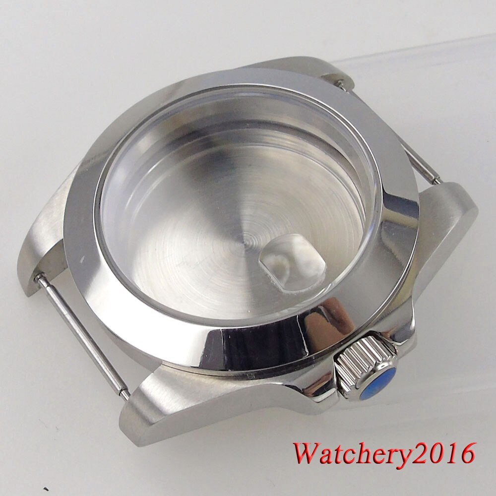 Stainless Steel Silver 39mm Sapphire Glass Watch Case Fit NH35 NH36 NH34 2824