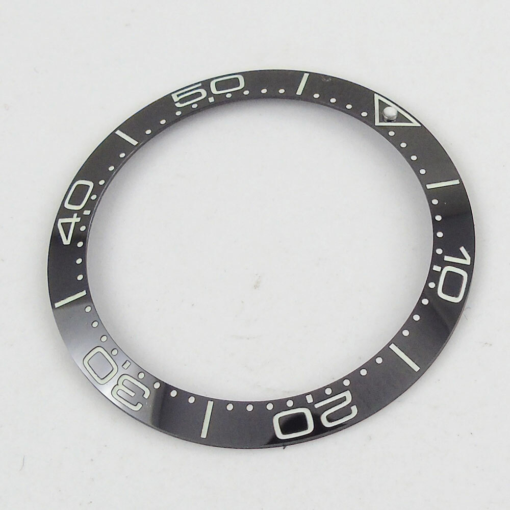 38mm*30.6mm Sloped Ceramic Watch Bezel Insert Luminous Fit 40mm Men’s Watch