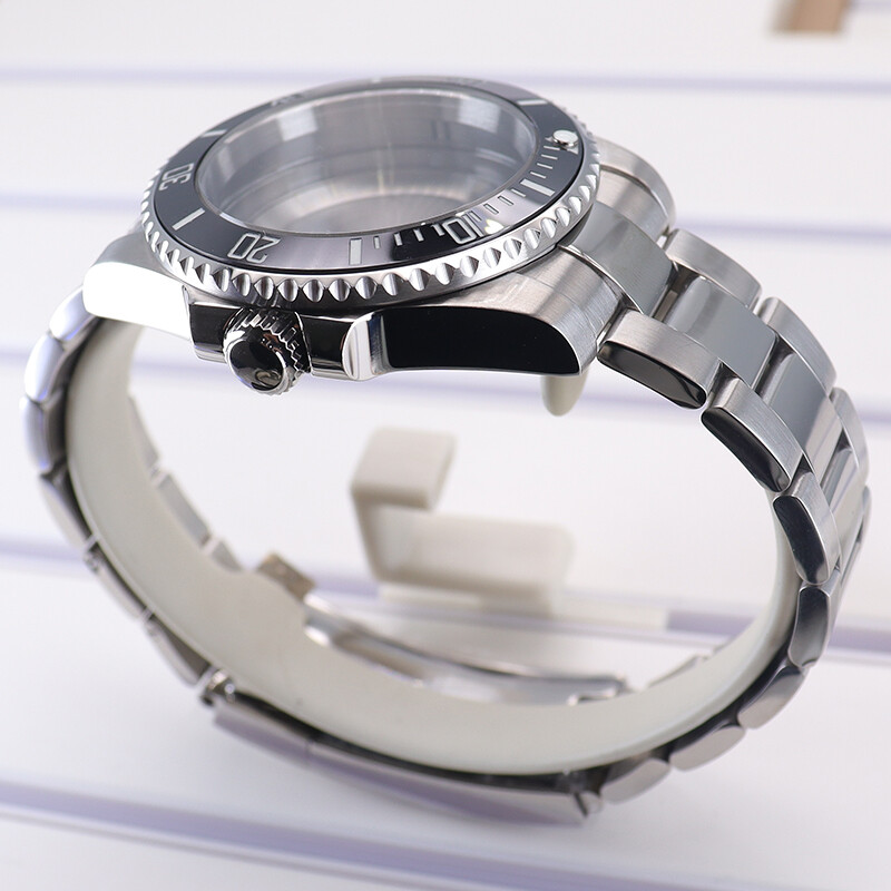 40mm Watch Case Oyster Strap Sapphire Glass For Seiko Nh35 nh36 Eta2824 PT5000