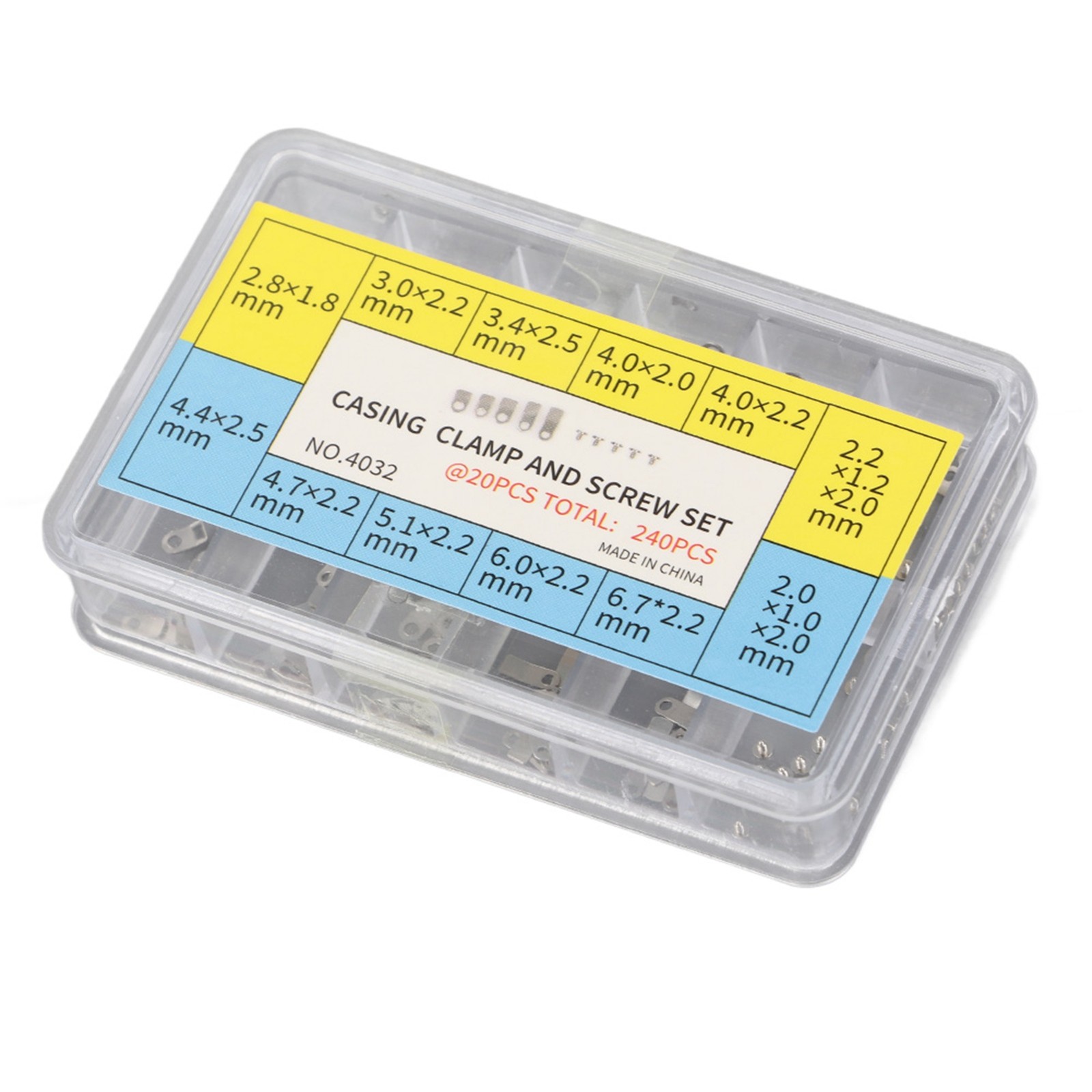 Casing For Movement Clamp Adapter Securing ETA Casing Screw Washer 240Pcs Watch
