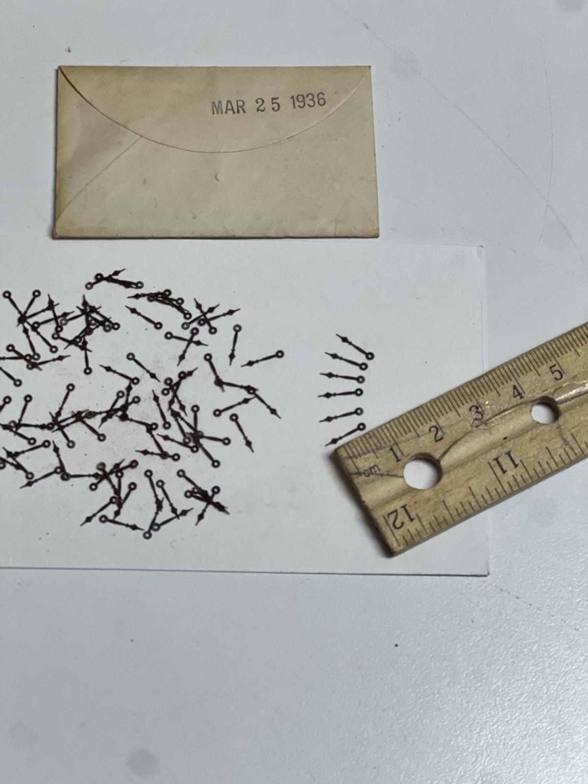 Antique Minute Watch Hands 3/25/36 Grade P46 423 Number 3 New Old Stock Parts