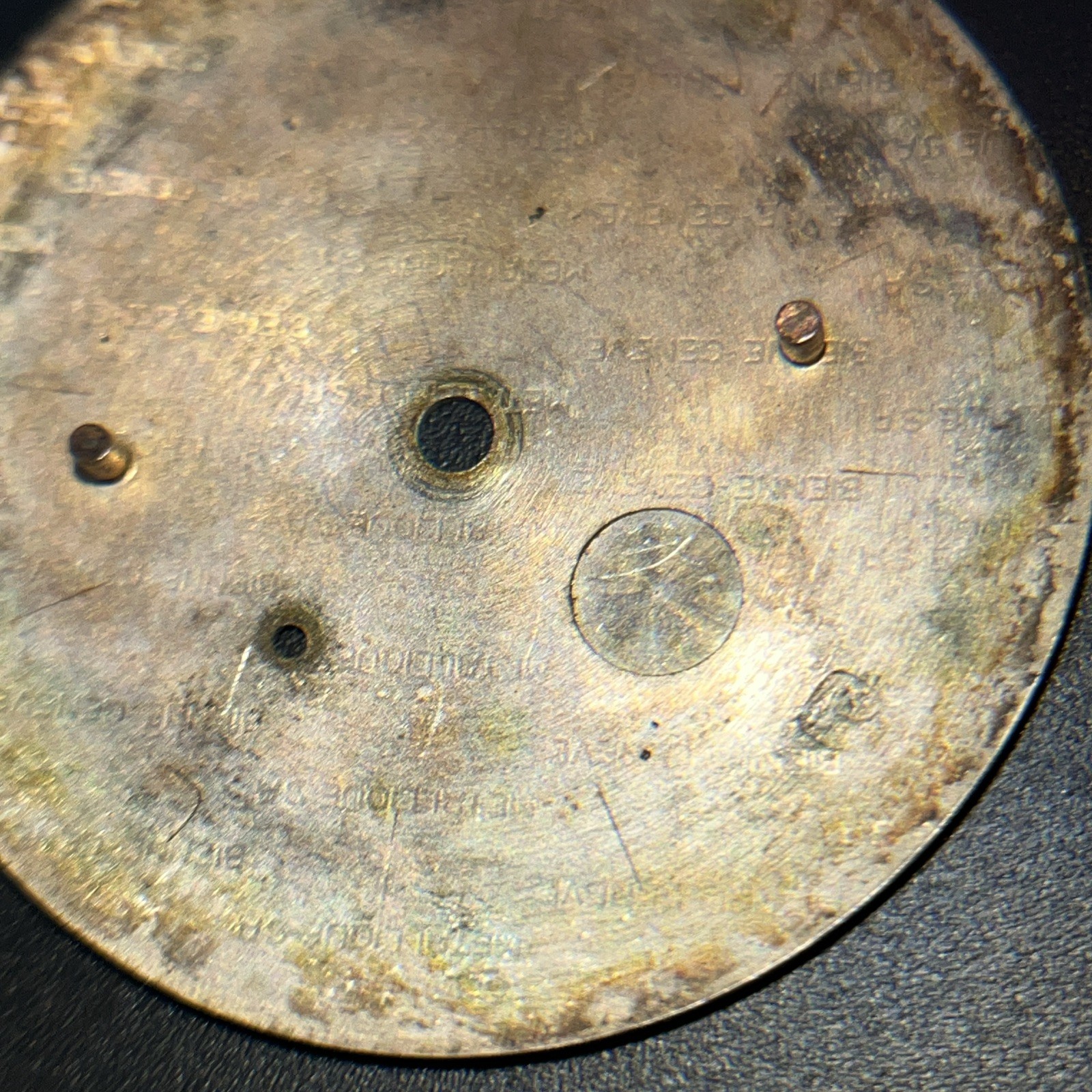 VTG La Forge Watch Dial with Sub -Seconds Swiss Made for Parts Repair