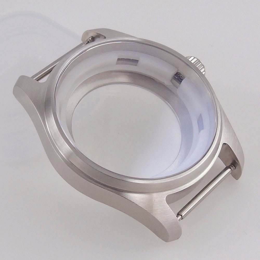 39mm Solid Steel Sapphire Glass Watch Case Fit Japan NH35 NH36 Miyota 8215 2824