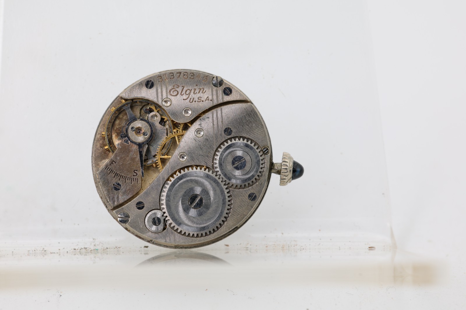 ELGIN CAL. 430, 6/0s 7j, 31378345 WRIST WATCH MOVEMENT FOR REPAIR (GT)