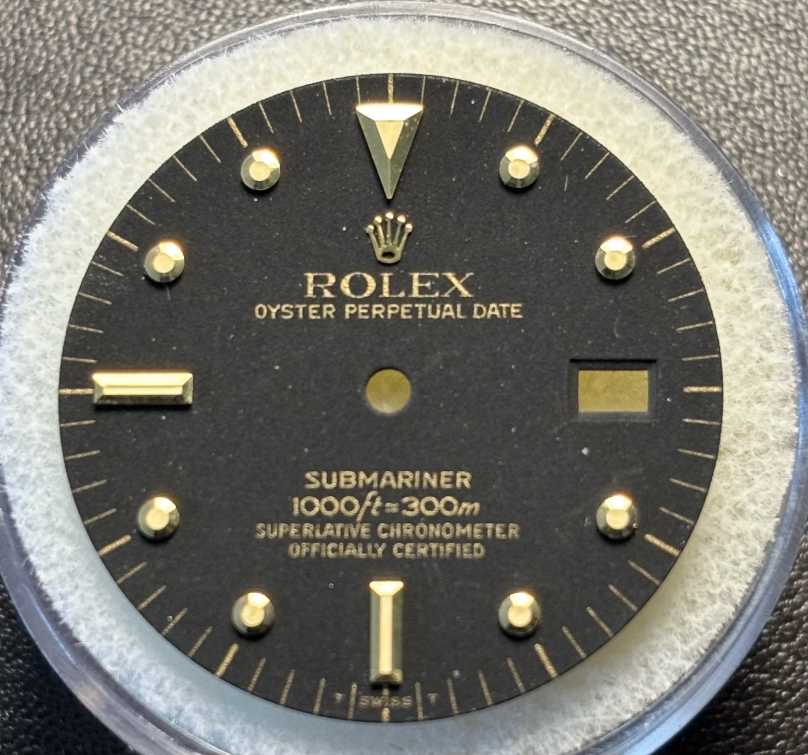 Rolex Submariner ‘Nipple’ Black Dial Matte Black Genuine Vintage Dial 16803/808.