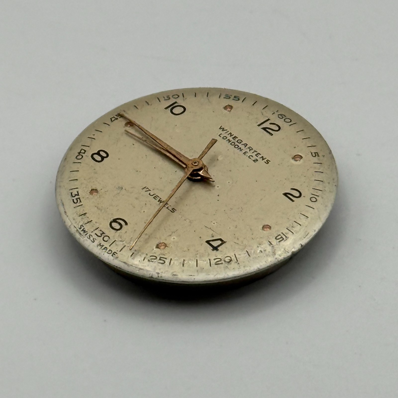 Winegartens London Watch Movement Running 17 Jewels Manual Wind Parts 23.5mm