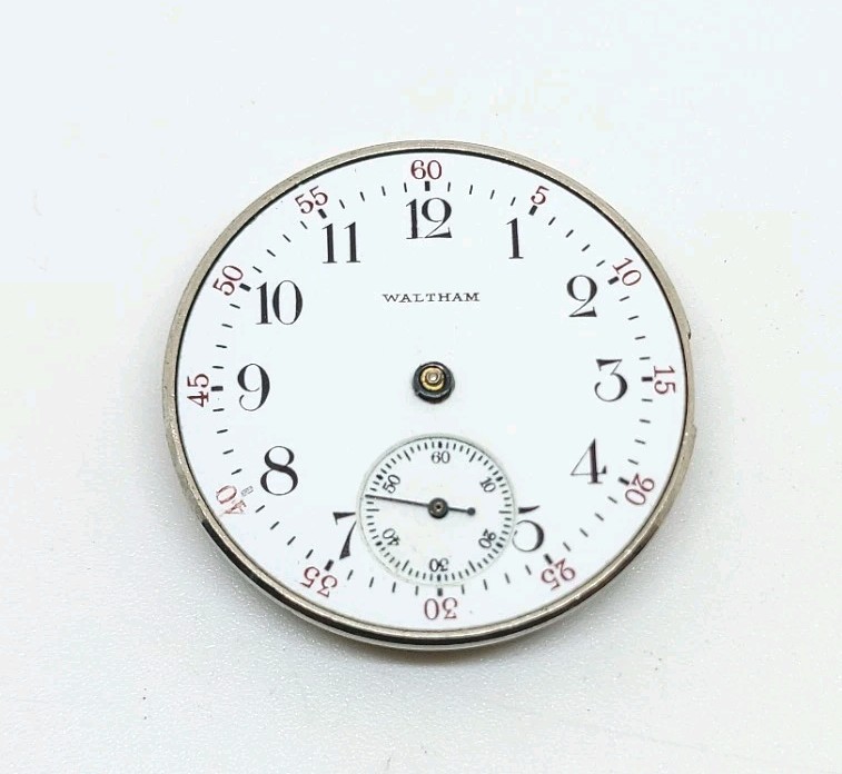1907 Waltham Model 1907 Grade No. 160 7J 0s Pocket Watch Movement For Repair