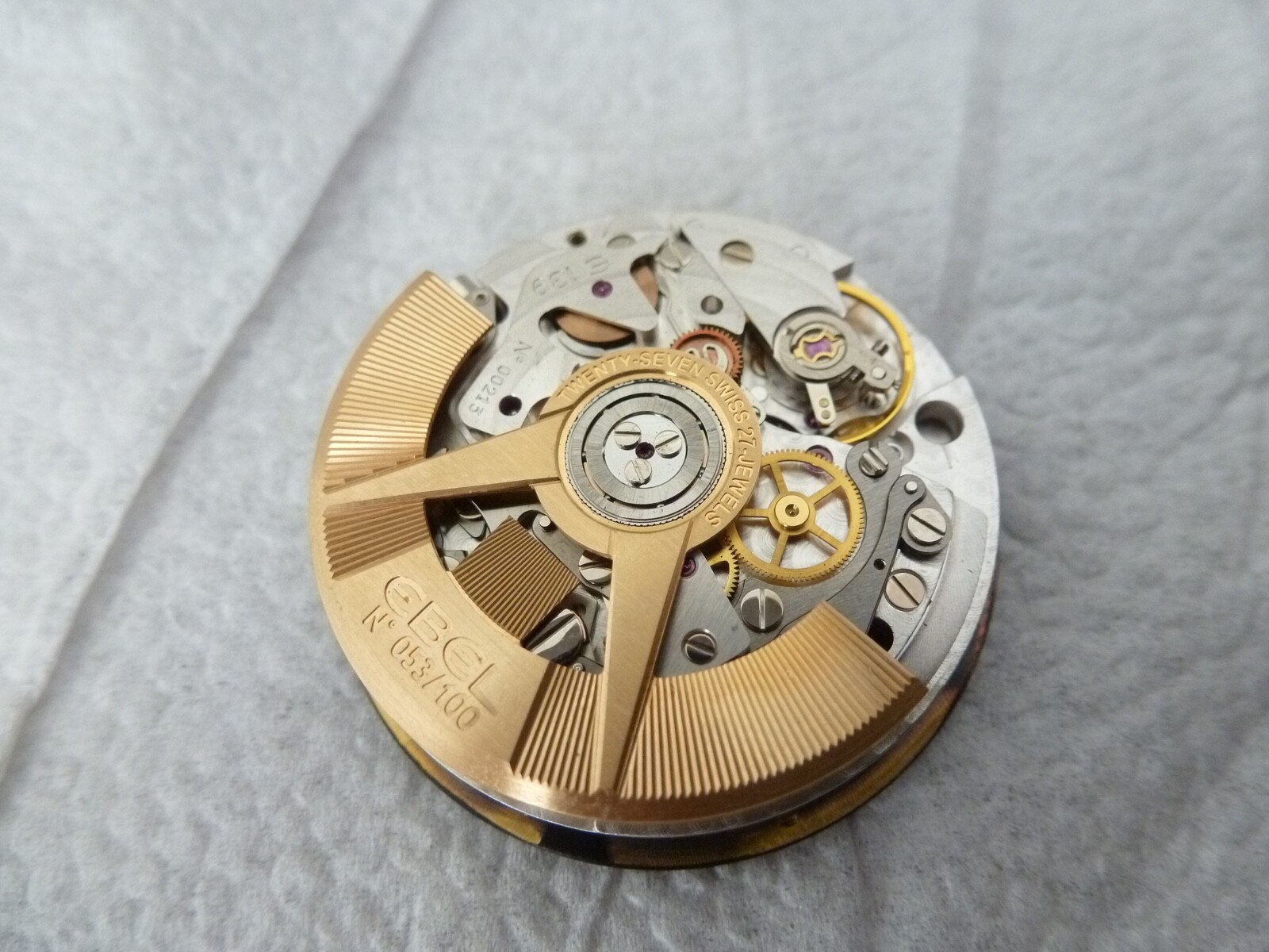 Ebel 1911 BTR Chronograph Cal 139 1215787 New Condition rare gold Rotor working