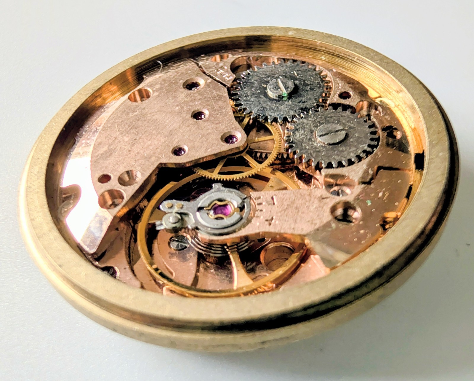 Vintage Swiss Garrard 17J ETA 2750 Movement + Dial Runs Spares Repairs