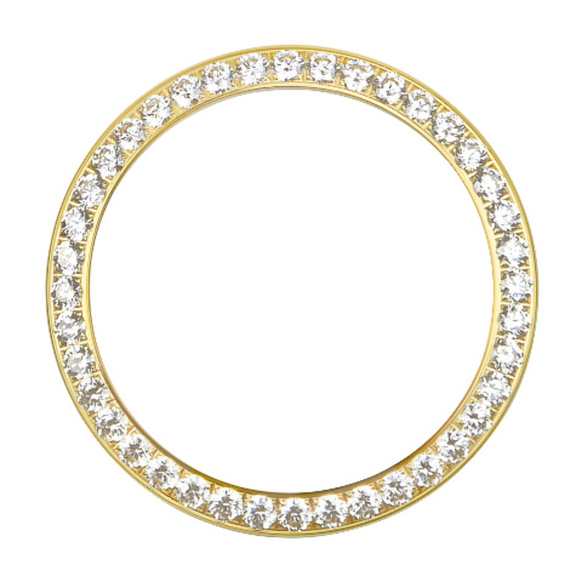 3CT CUBIC ZIRCON BEZEL FOR 40MM DATEJUST PRESIDENT DAY DATE WATCH GOLD