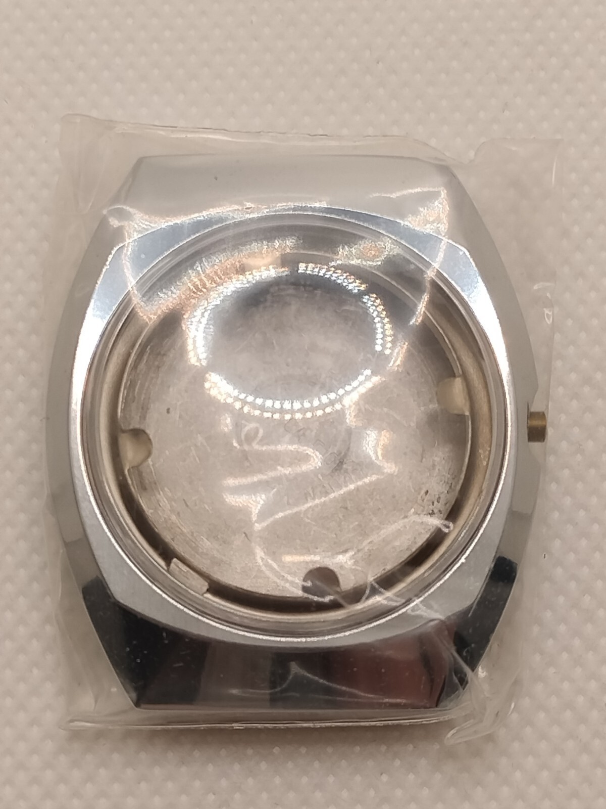 Gruen Watch Case w Crown #505-CA-5101 35mm Stainless Steel New Old Stock NOS