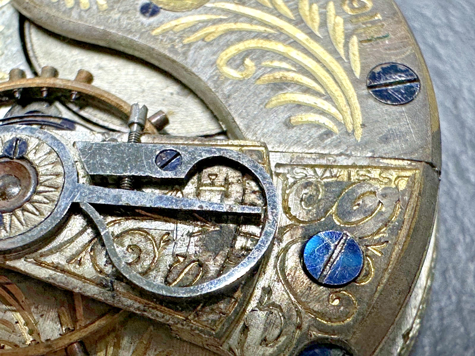 ANTIQUE H W CO SPECIAL HIGHLY JEWELED SWISS WATCH BODY FOR PARTS N209