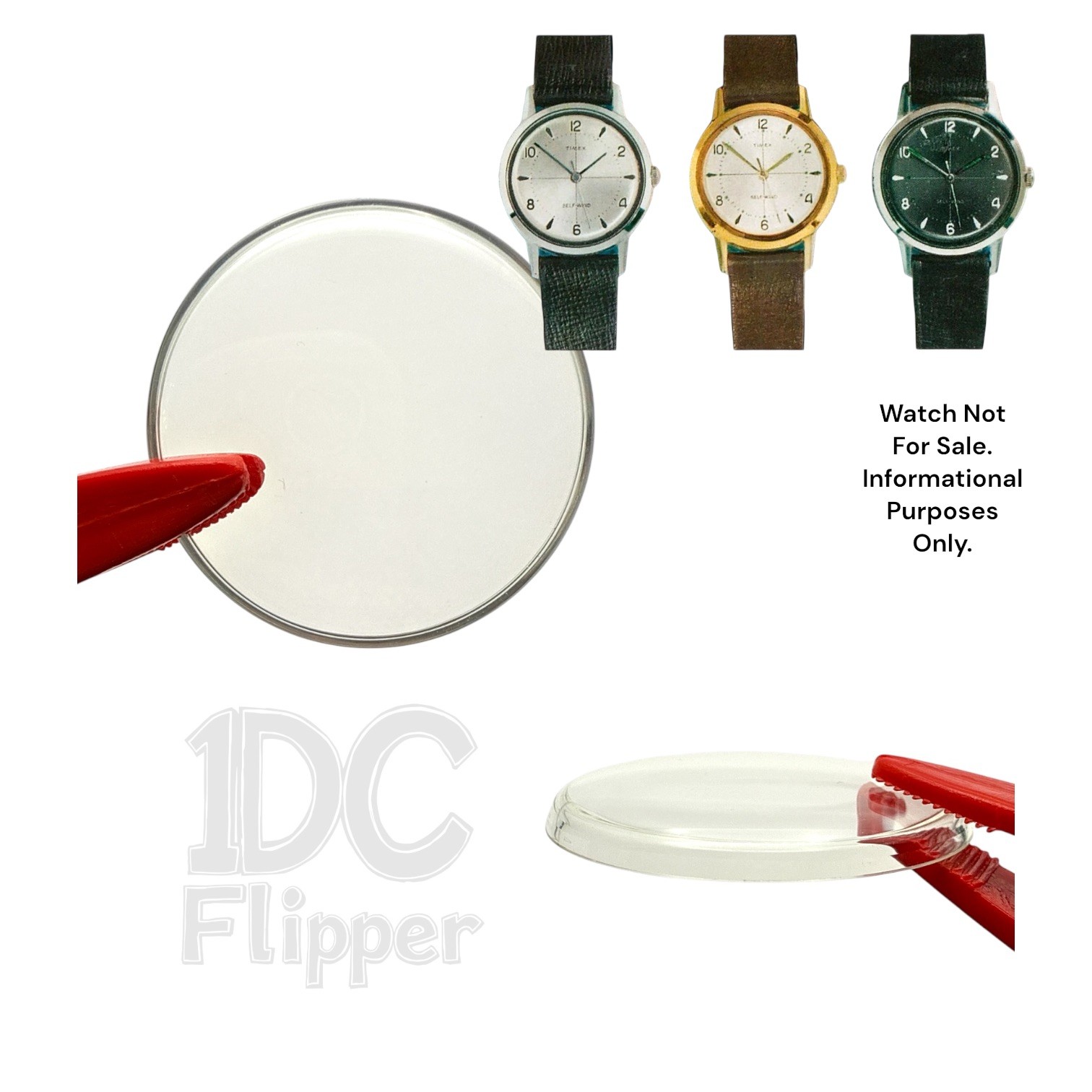 Timex Viscount Watch Crystal TX2E #15 1959-1960 Fits 3404, 4014, 4017, 4047 Read