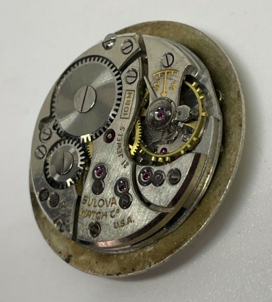 BULOVA 10 BM MOVEMENT 21 Jewels Diamond Dial