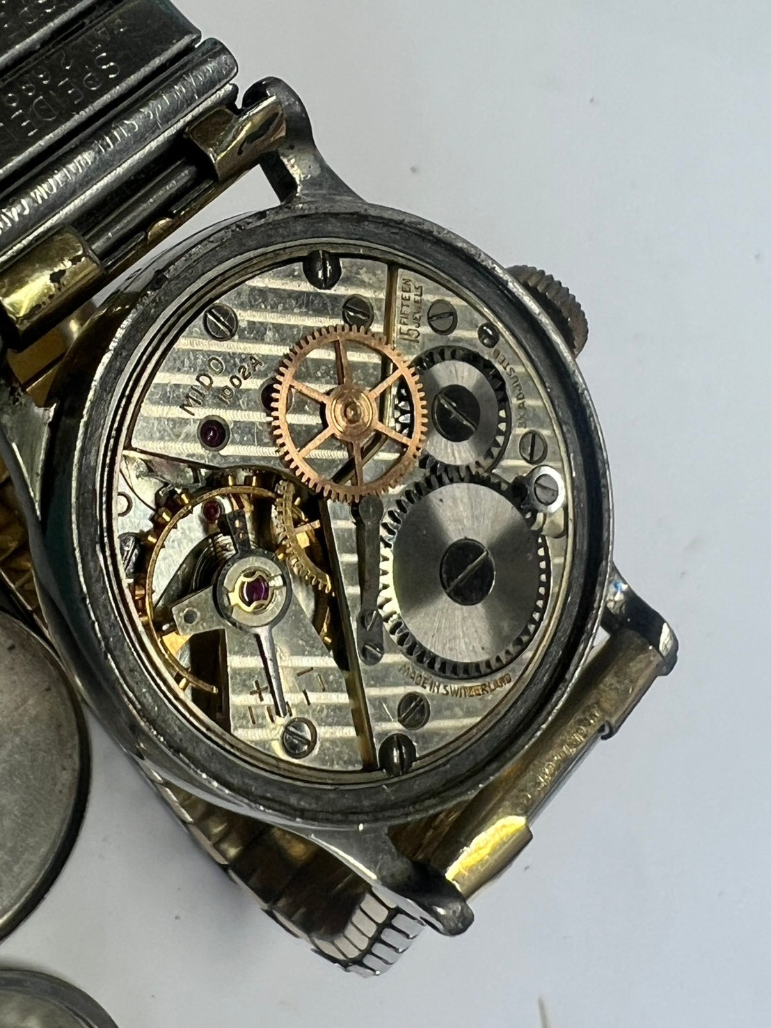 37. Mido multifort 28 mm sell as good balance as watch part cal 1002 A