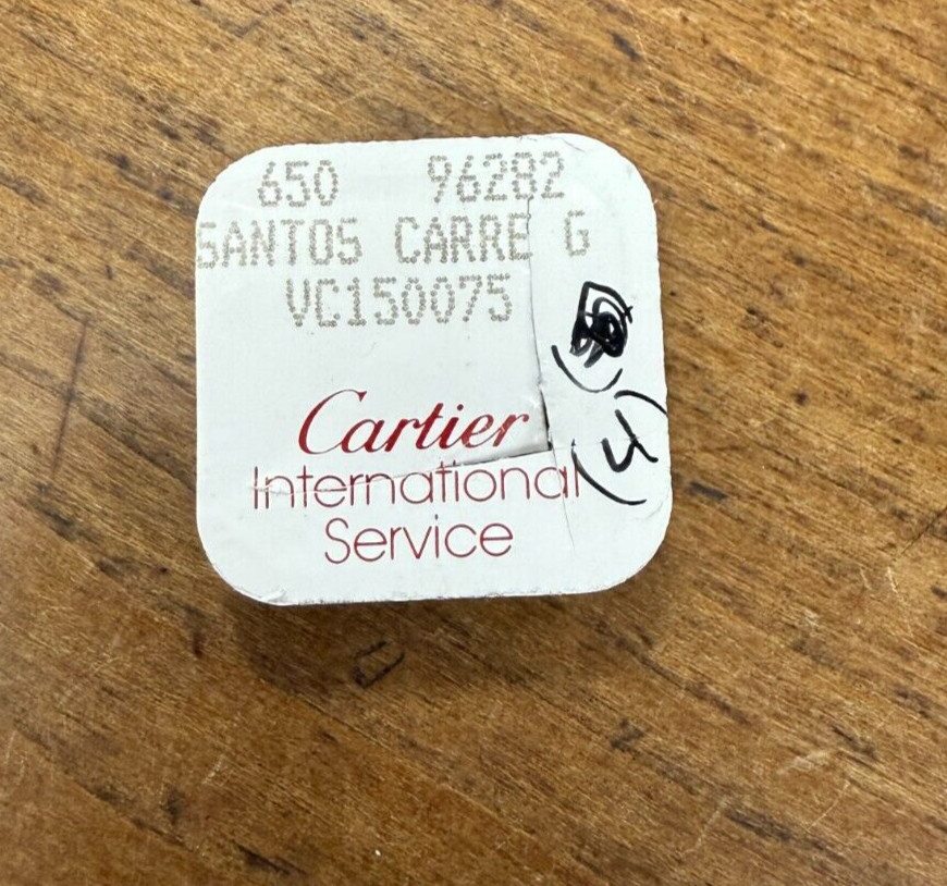 Genuine New Cartier Santos Carre Pack of (4) Silver Crown Pendant Tube #VC150075