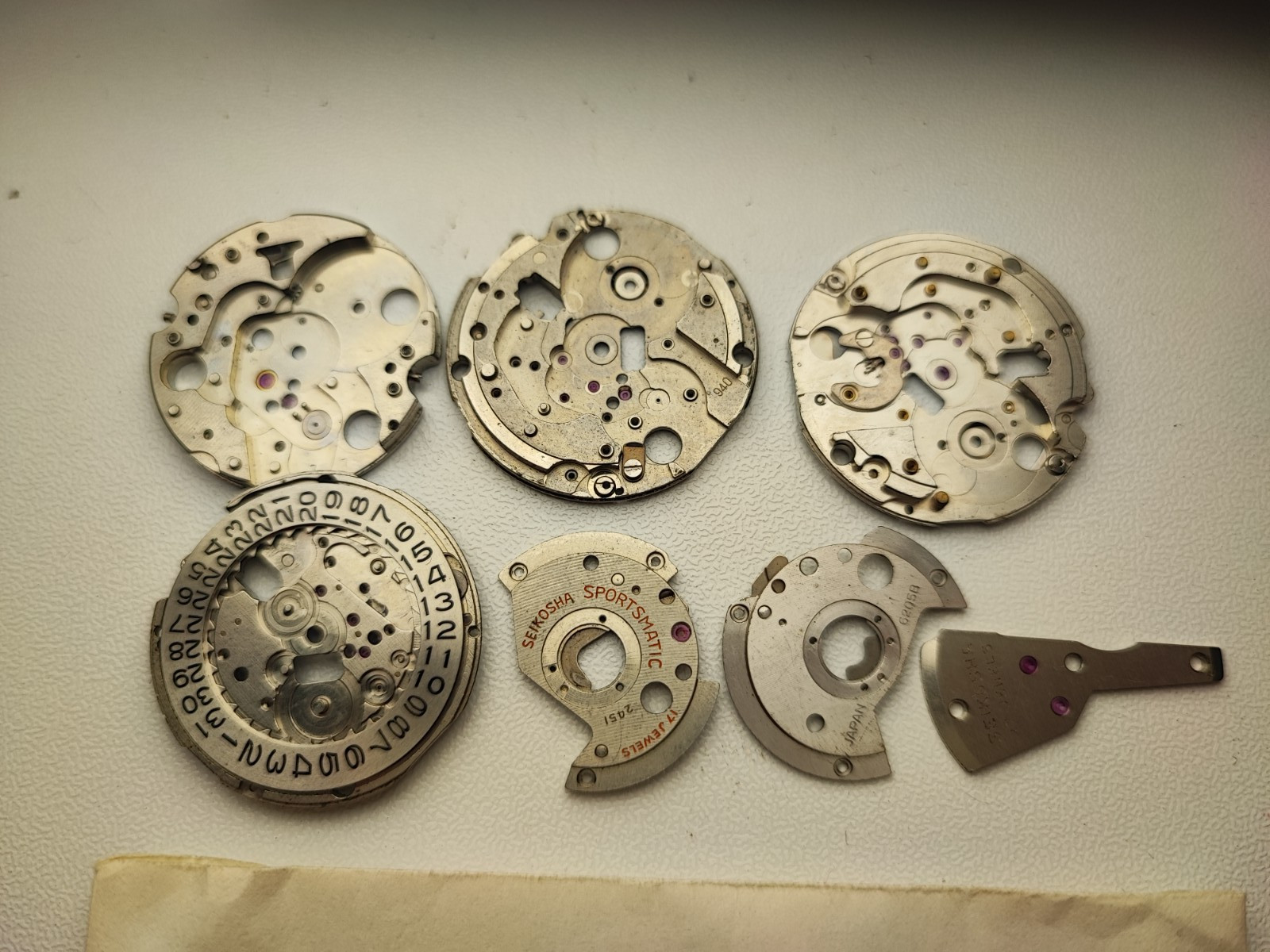 seiko 940 2451 platinum Seikosha automatic bridge Seiko 6205B Gear Train axis…
