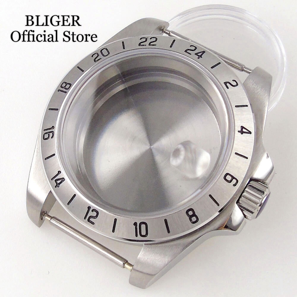 39mm Fit NH34A NH34 GMT Dial 200M Dive Watch Case Sapphire Glass Stainless Steel