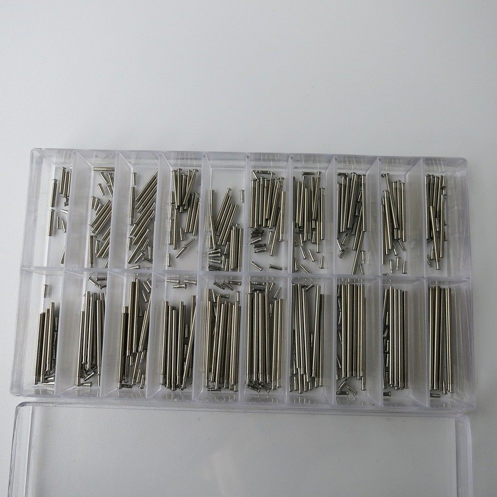 180Pcs Watch BandTube Friction Pins Link 7mm-26mm Spring Bar Assortment 1.2mm