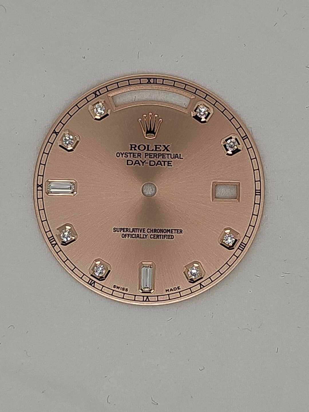 Rolex Day Date II 41mm Rose Gold 8+2 Diamond Dial 100% Genuine
