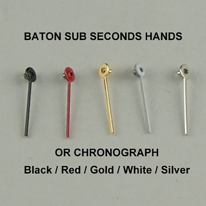 Chronograph or sub seconds small watch hands dial chrono vintage STRAIGHT BATON