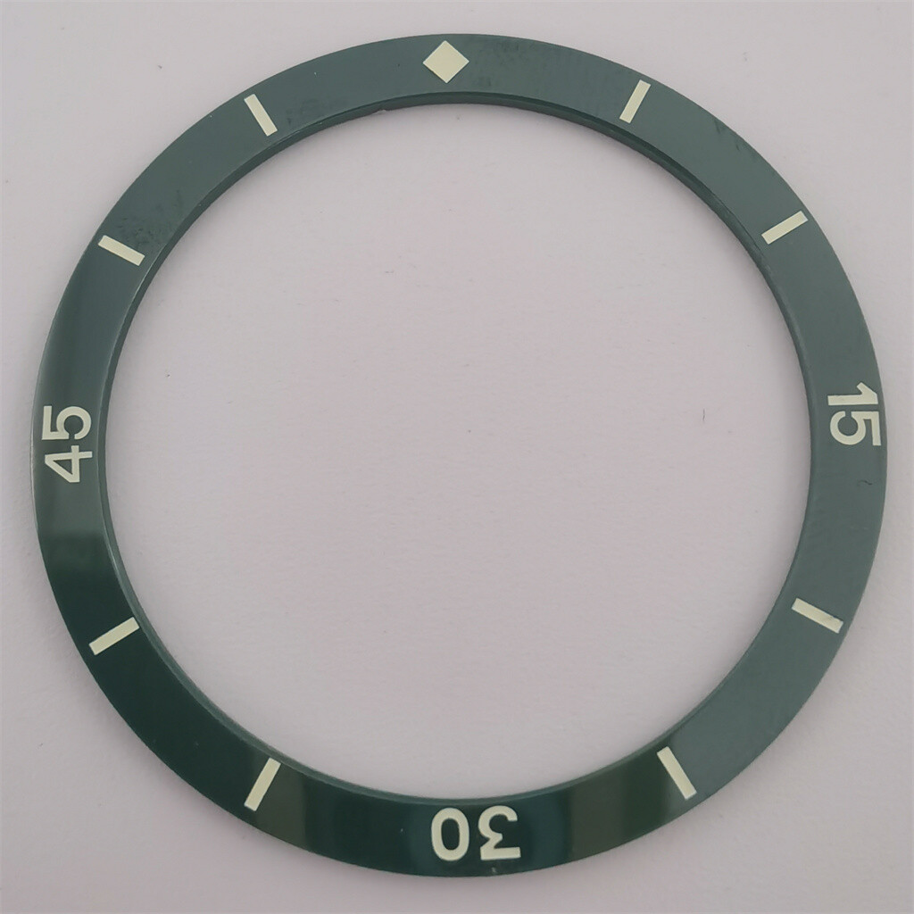 38mm Green Luminous Ceramic bezel Insert For 40mm Watch Case Repair Parts