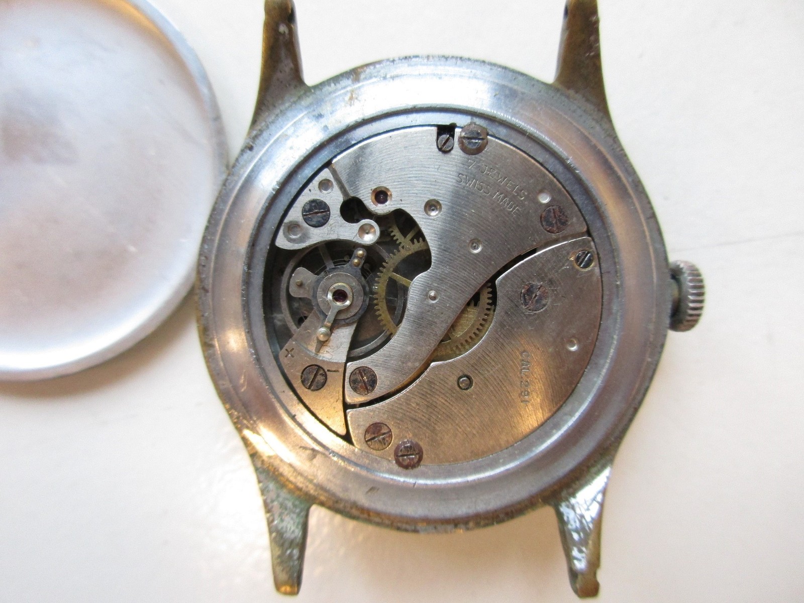 Oris cal. 291 Swiss vintage watch movement in case – for parts