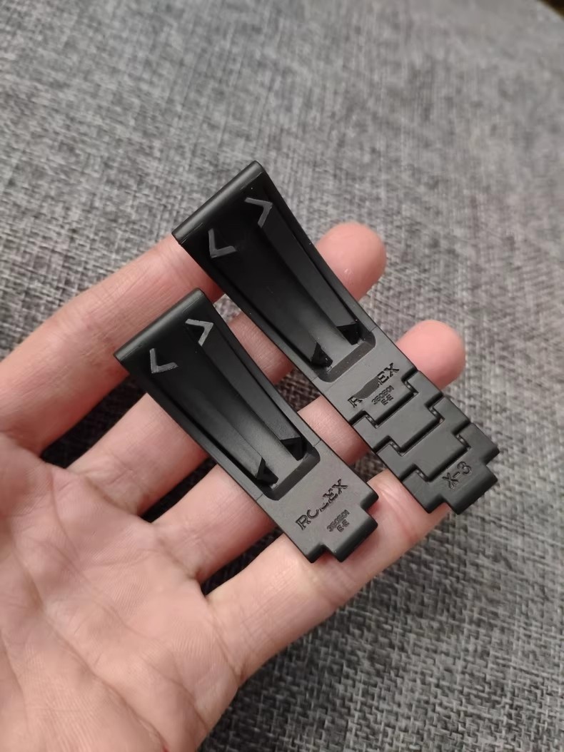 Waterproof Silicone Rubber Watch Strap Folding Clasp Wristwatch Replacement Band