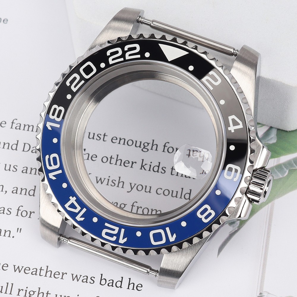 FEIYASHI Ceramic Bezel Sapphire Oyster GMT Watch Case 40mm 10ATM For Seiko NH35
