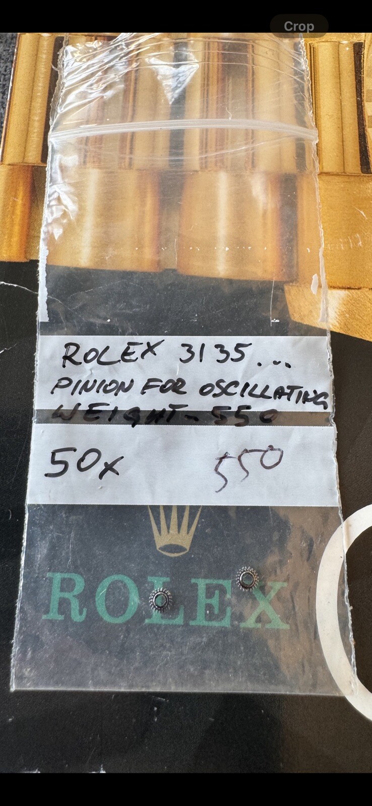 Rolex Genuine New Pinion for Oscillating Weight 3135-550