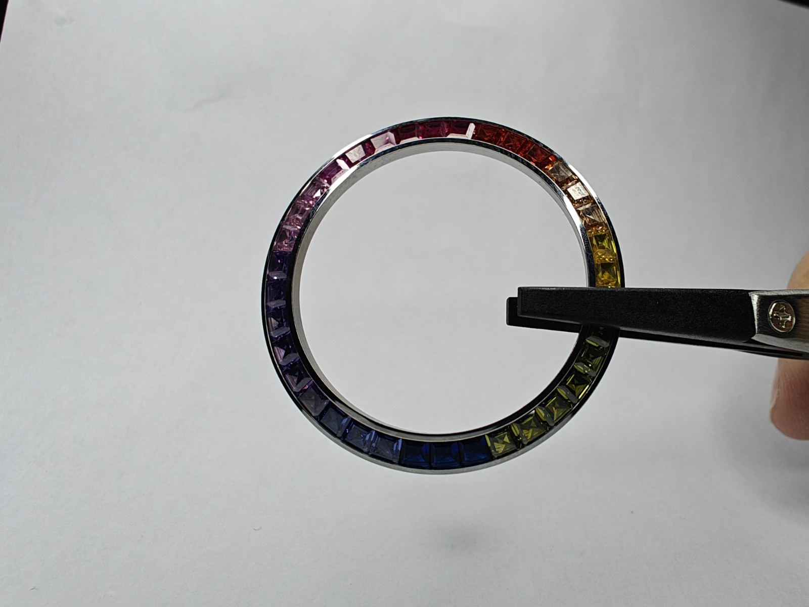 Custom Rainbow 🌈 Bezel for Rolex Daytona Fits 116500, 116520, 116509, 116529 WG