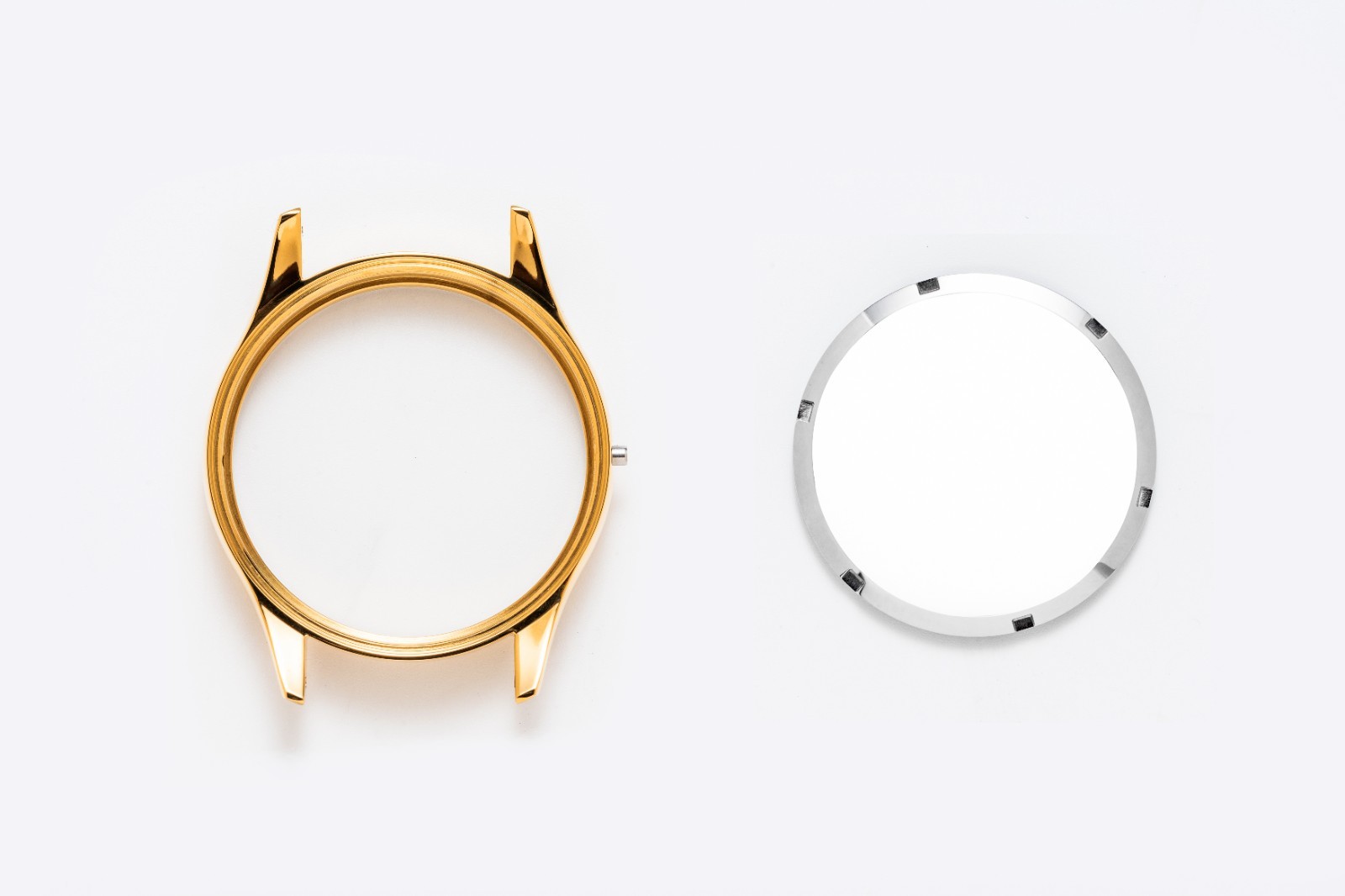 41mm glass Gold Watch Case back cover waterproof ring for 2035 Movement