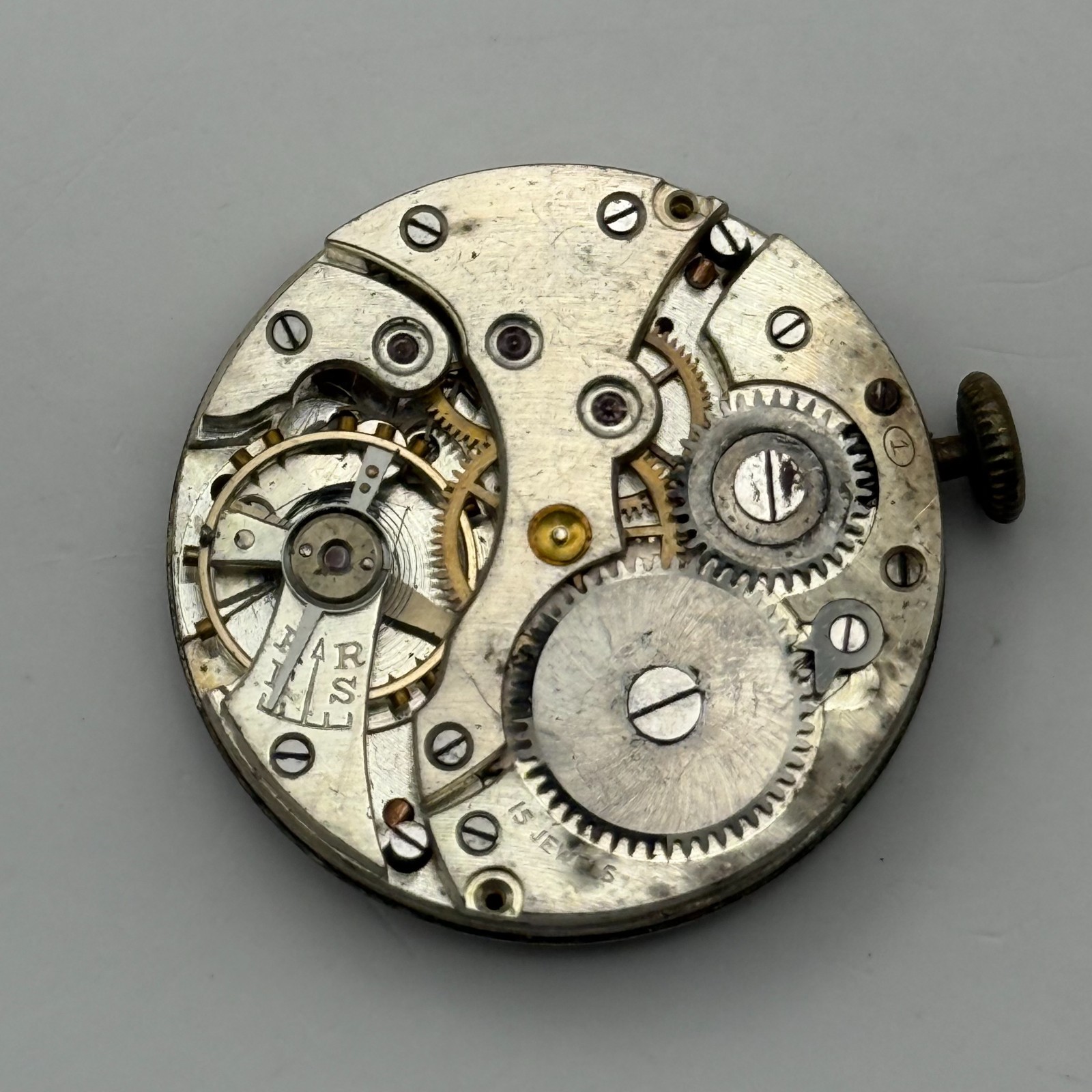 FHF 2 Watch Movement Grosvenor 15 Jewels Swiss Manual Wind Parts Repair 26.6mm