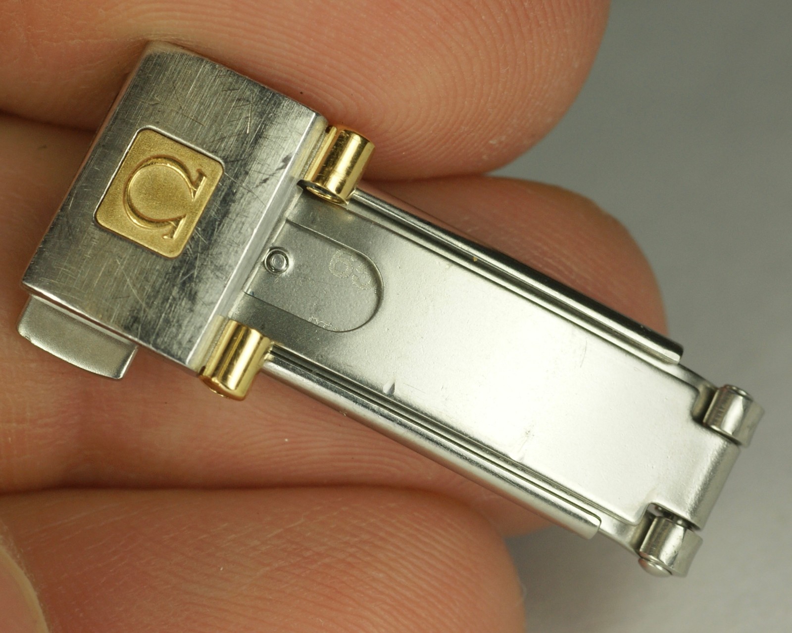 Genuine OMEGA 6553/865 Bracelet Band Buckle 18K Gold Stainless Steel Ladies 12mm