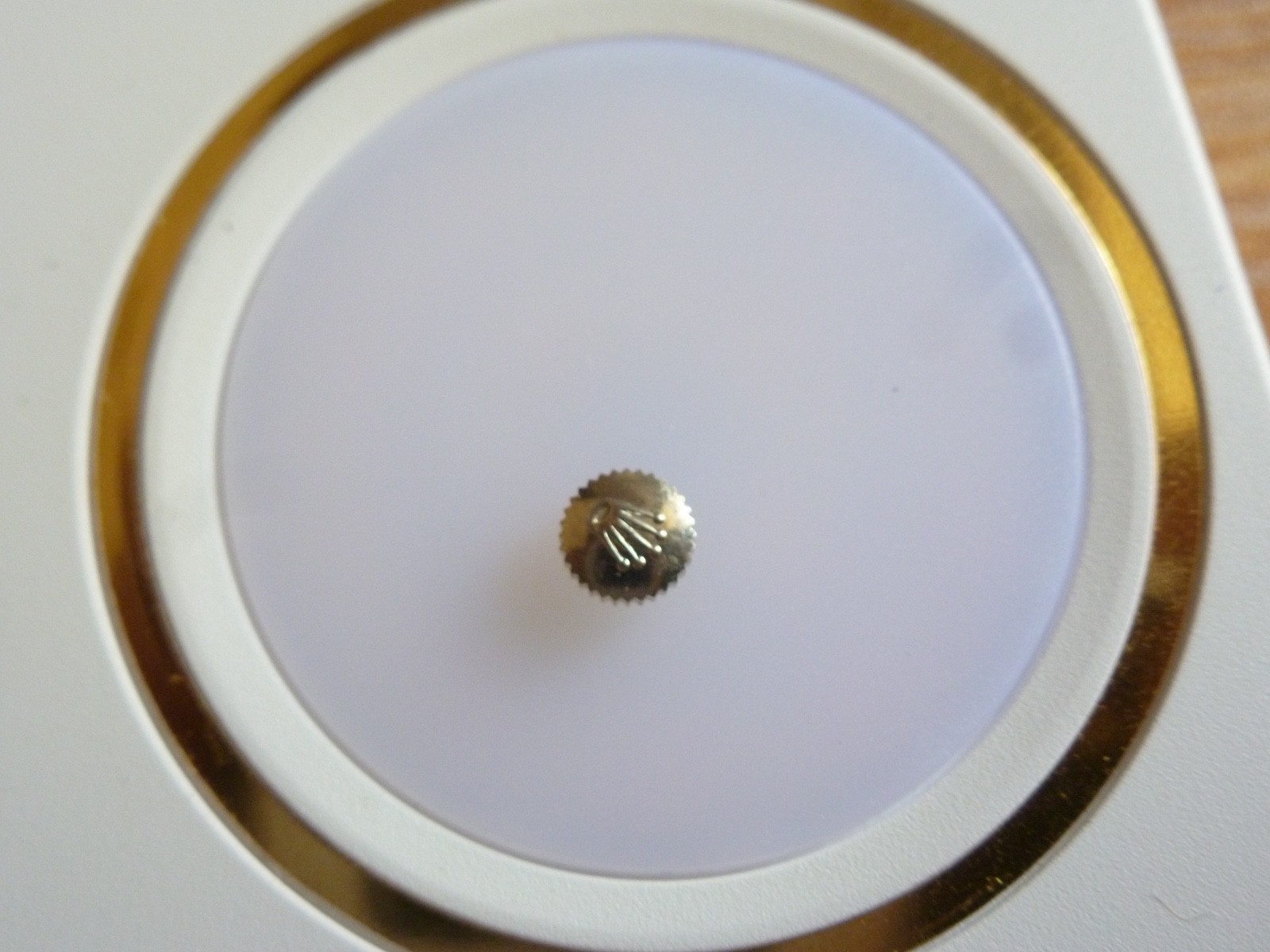 Genuine Rolex Cellini White Gold Crown 4.5mm Width & 2.3mm Thickness New Old